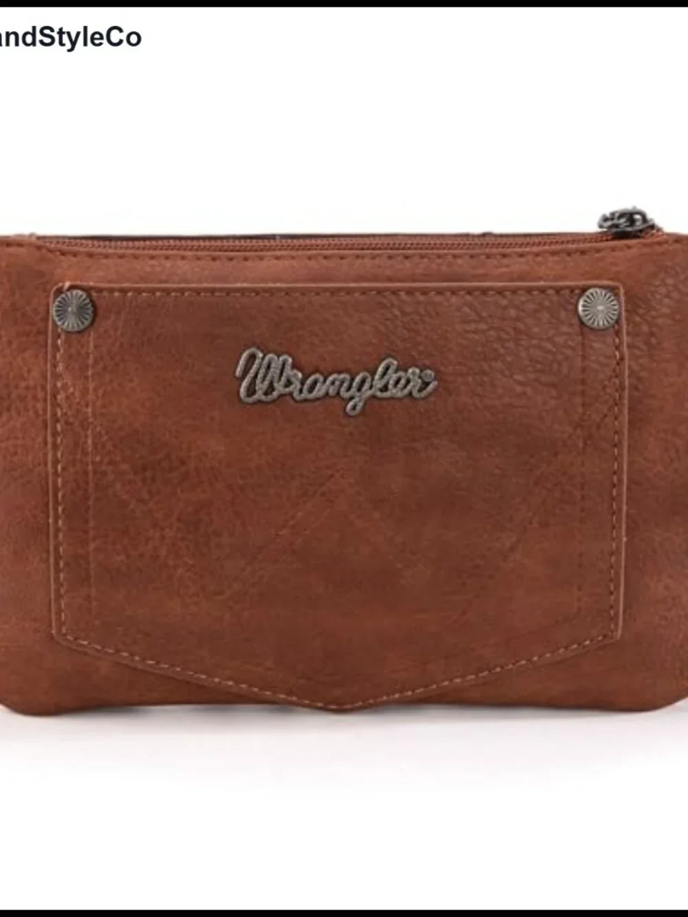 Wrangler by Montana West Faux Leather Fringe Crossbody Wristlet